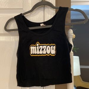 MIZZOU cropped tank top - size small